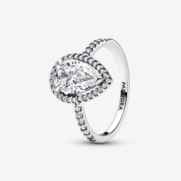 Bague Halo Poire Scintillante - Pandora - Modalova