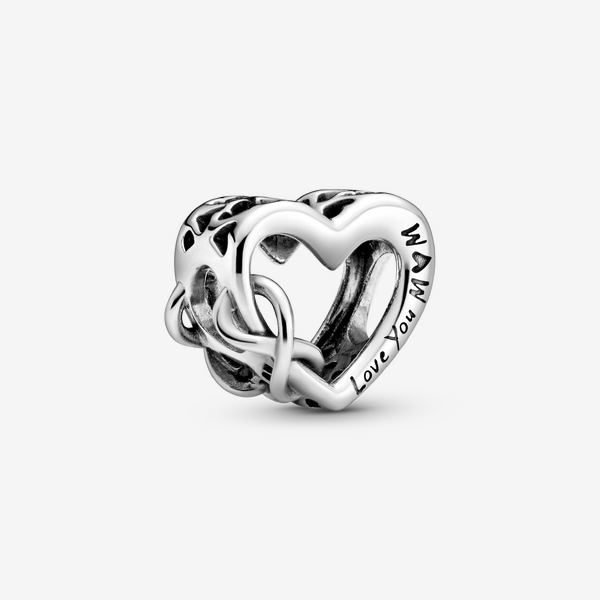 Love You Mom Infinity Heart Charm