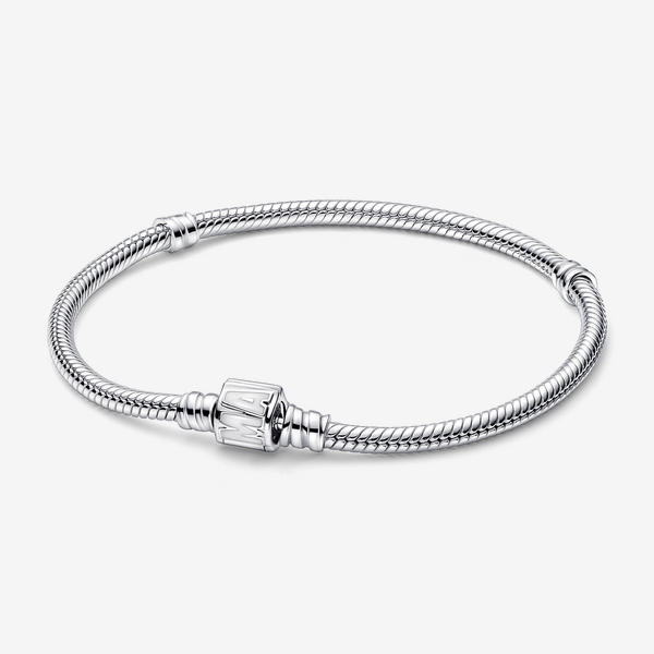 Bracelet Maille Serpent Fermoir Logo Marvel Moments - Pandora - Modalova