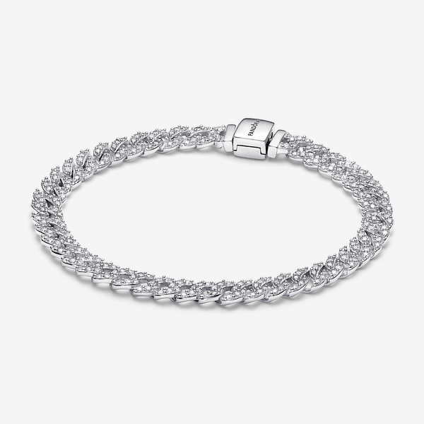 Bracelet Maille Cubaine Pavé Timeless - Pandora - Modalova