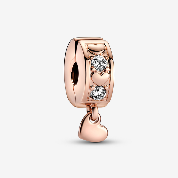 Charm Clip Pendant Scintillant Cœurs de l'Infini - Pandora - Modalova