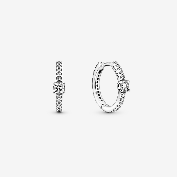 Boucles d'Oreilles Créoles Scintillantes - Pandora - Modalova