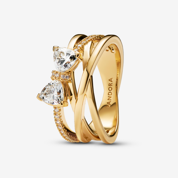 Anello Fascia Intrecciata Sottile con Fiocco Luminoso
