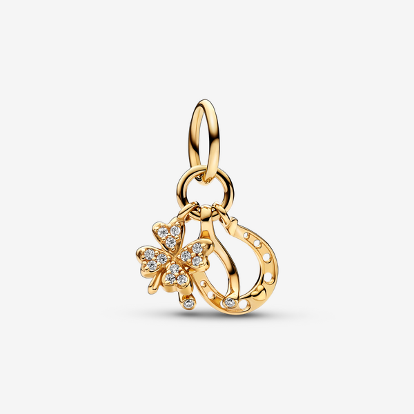 Charm Pendant Trèfle à Quatre Feuilles, Os des Vœux & Fer à Cheval - Pandora - Modalova