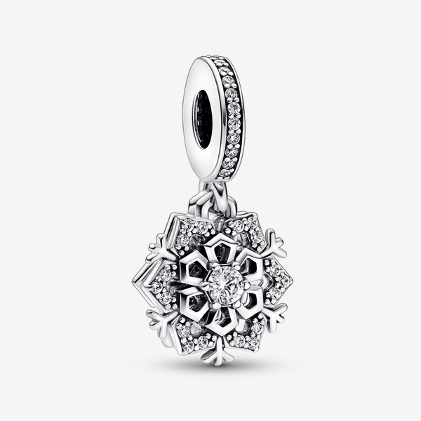 Charm Pendant Double Flocon de Neige Scintillant - Pandora - Modalova