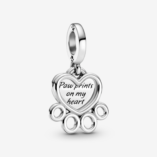 Charm Pendant Cœurs & Empreinte de Pattes - Pandora - Modalova