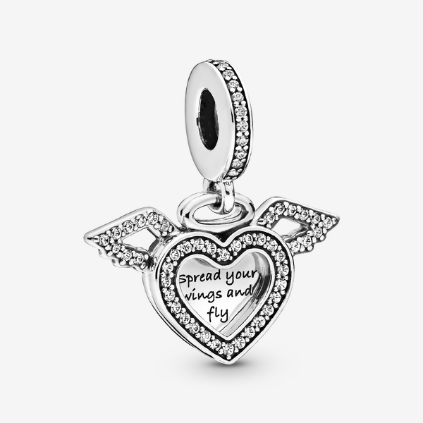 Charm Pendant Cœur et Ailes d'Ange - Pandora - Modalova