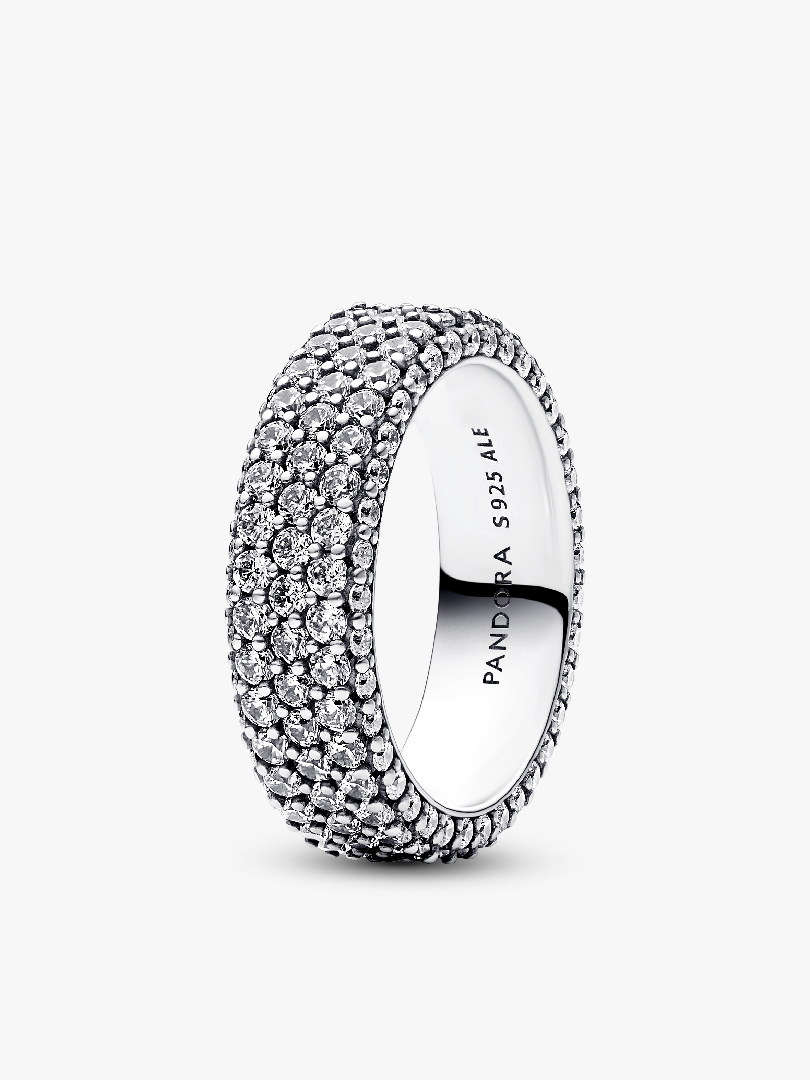 Pandora Signature Logo Pavé & Beads Ring