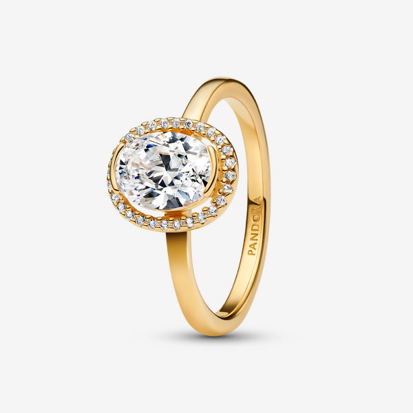 Bague Halo Ovale Scintillant - Pandora - Modalova